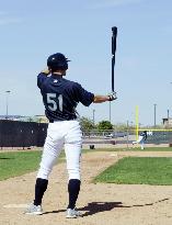 Ichiro engages in spring training