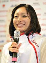 Japan's Ando at press conference after placing 5th