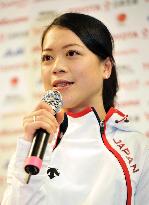 Japan's Suzuki at press conference after placing 8th