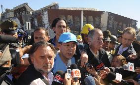 U.N. chief visits quake-hit Chile
