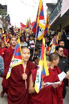 Thousands of exiled Tibetans rally in Dharamsala