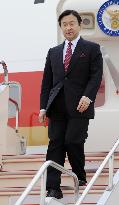 Crown prince returns Japan