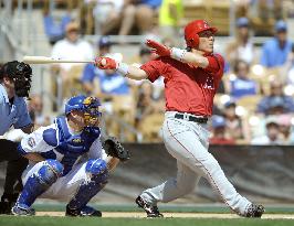 Matsui back in outfield as Angels top Dodgers