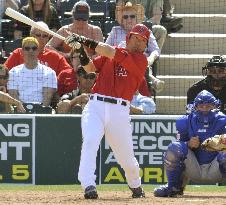 L.A. Angels' Matsui 2-for-3 against Texas Rangers