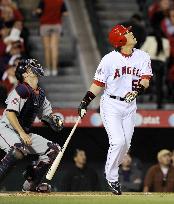 Angels' Matsui plays against Twins in season's opening game