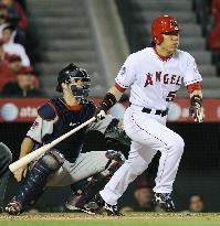 Angels' Matsui 2-for-4 in opening game against Twins