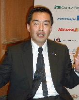 JAL President Onishi rules out specializing in Asia