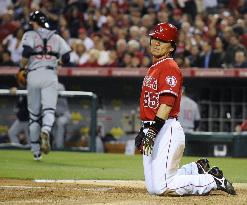 L.A. Angels' Matsui hitless against Cleveland Indians