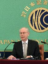 EU President Van Rompuy speaks at Japan National Press Club