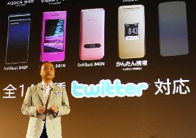 Softbank unveils new cellphone handsets
