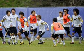 Japan's World Cup squad begin training camp in Switzerland