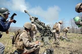 U.S. Marine live fire drill in Okinawa