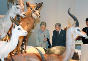Emperor, empress at mammal exhibition