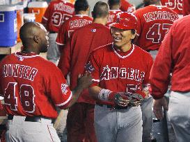 L.A. Angels' Matsui 2-for-5 against Seattle Mariners