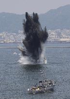 Possible WWII mine destroyed in water near Kobe