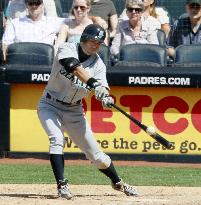 Seattle Mariners' Ichiro 1-for-4 against San Diego Padres