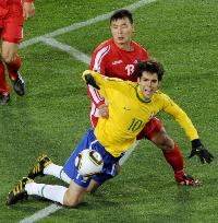 Brazil beat N. Korea 2-1 in World Cup Group G match