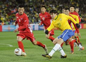 Brazil beat N. Korea 2-1 in World Cup Group G match