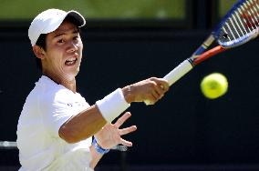 Nishikori defeated by Nadal at Wimbledon tennis