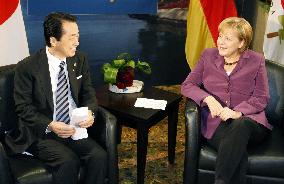 Kan, Merkel meet before G-8 summit