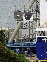 Ship carrying nuclear fuel from France arrives in Japan