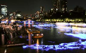 ''Milky Way'' appears on river in Osaka