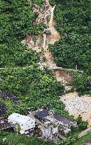 Downpour causes landslide