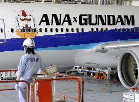 ANA's 'Gundam' passenger plane to fly over Japan