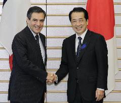 French PM Fillon meets with Japan PM Kan