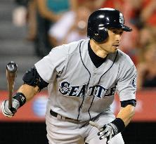 Seattle Mariners' Ichiro 1-for-4 against L.A. Angels