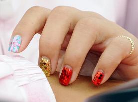 Union Jack painted on Miyazato's nail