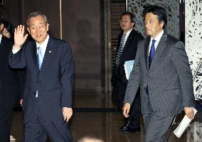 U.N. chief Ban meets with Japan's Okada in Tokyo