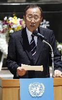 U.N. chief speaks in Nagasaki