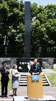 U.N. chief speaks in Nagasaki