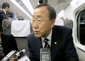 U.N. chief Ban heads to Hiroshima