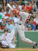 Angels' Matsui plays against Red Sox