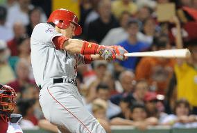 Angels' Matsui doubles against Red Sox