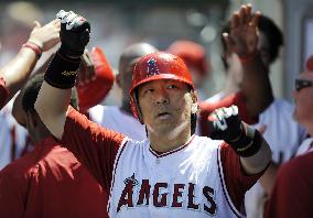 Matsui in Angels' victory