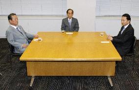 DPJ's Ozawa, Hatoyama discuss party leadership election