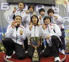 Japanese women's wrestling team at world wrestling c'ships