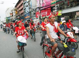 Thaksin supporters in Bangkok