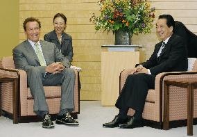 California Gov. Schwarzenegger meets Kan