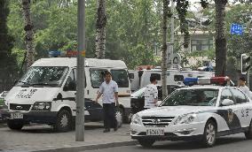 Security beefed up around Japanese Embassy in Beijing