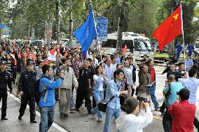 Chinese protests over Senkaku islets