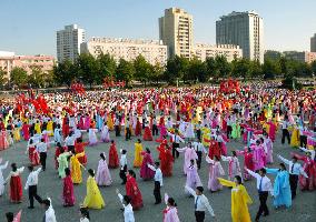 N. Koreans celebrate reelection of Kim as national leader