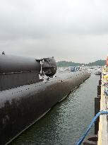 U.S. Navy shows inside of nuclear sub