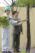 Crown Prince Naruhito at tree-growing event