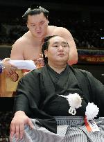 Topknot cutting ceremony of retired yokozuna Asashoryu