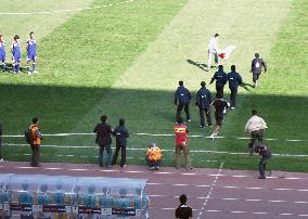 Intruder disrupts Japan soccer match in China