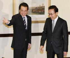 Kan holds talks with S. Korea's Lee